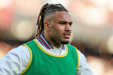 Chandler Cunningham-Güney İngiltere 2025 Guinness maçında ısınıyor. 6 ülke İtalya 'ya karşı Allianz Stadyumu, Twickenham, İngiltere, 9 Mart 2025