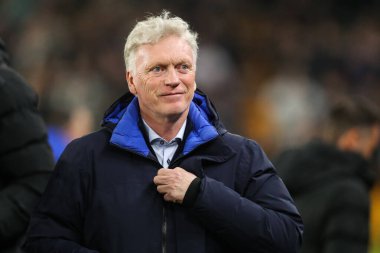 Premier Lig maçında Everton 'ın teknik direktörü David Moyes Wolverhampton Everton' a karşı Molineux, Wolverhampton, Birleşik Krallık, 8 Mart 2025