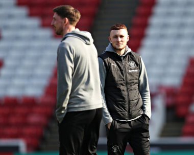 Blackpool F.C. 'den Sonny Carey. Sky Bet Ligi 1 maçından önce Barnsley, Blackpool 'a karşı Oakwell, Barnsley, İngiltere, 8 Mart 2025