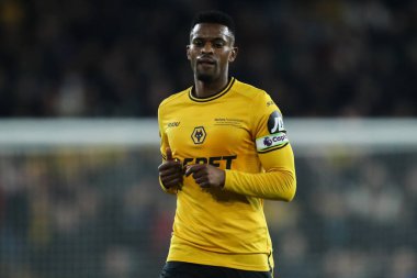 Wolverhampton Wanderers 'dan Nlson Semedo Premier League maçı sırasında Wolverhampton Wanderers Everton' a karşı Molineux, Wolverhampton, Birleşik Krallık, 8 Mart 2025