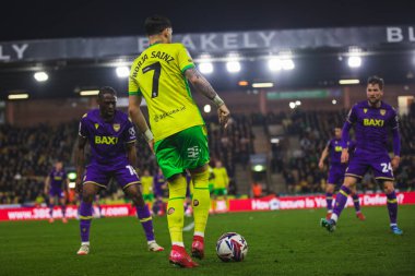 Norwich City 'den Borja Sainz, Norwich City' nin Oxford United 'a karşı oynadığı 7 Mart 2025' te, Carrow Road, Norwich, İngiltere 'de oynanan Gökyüzü İddia Şampiyonası maçında.