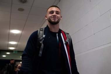 Hull KR 'dan Mikey Lewis, 7 Mart 2025' te St Helens vs Hull KR 'da oynanan Betfred Süper Lig karşılaşması öncesinde geldi.