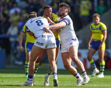 Warrington Wolves 'tan Paul Vaughan, 9 Mart 202' de Warrington, İngiltere 'deki Halliwell Jones Stadyumu' nda oynanan Warrington Wolves vs vs Wakefield Trinity maçında yenilmiştir.