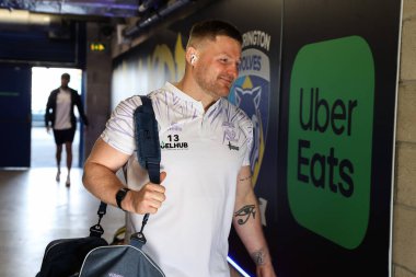 Warrington Wolves 'tan Luke Yates, 9 Mart 2025' te Warrington, İngiltere 'deki Halliwell Jones Stadyumu' nda oynanan Warrington Wolves vs vs Wakefield Trinity maçında Betfred Süper Lig 4.