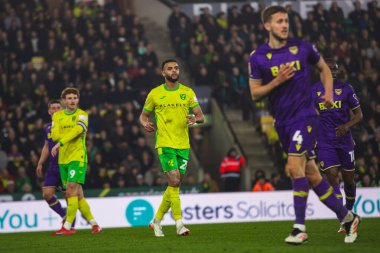 Norwich City 'den Anis Slimane, Norwich City' nin Oxford United 'a karşı oynadığı 7 Mart 2025' te, Carrow Road, Norwich, İngiltere 'de oynanan Gökyüzü İddia Şampiyonası maçında...