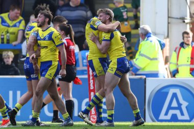 Warrington Wolves takımından Alfie Johnson, 9 Mart 2025 'te Warrington, İngiltere' deki Halliwell Jones Stadyumu 'nda oynanan 4.