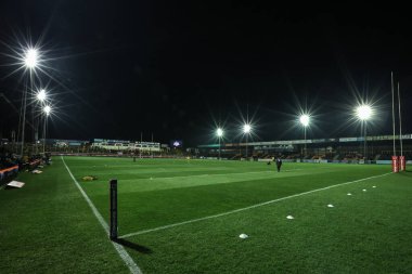 Betfred Süper Lig 4. Raundunda The Mend-A-Hose Jungle, Castleford, Birleşik Krallık 'ta Castleford Tigers - Salford Red Devils maçının genel görünümü