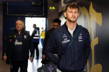 Warrington Wolves 'tan Alfie Johnson, 9 Mart 2025' te Warrington, İngiltere 'deki Halliwell Jones Stadyumu' nda oynanan Warrington Wolves vs vs Wakefield Trinity maçında Betfred Süper Lig 4.