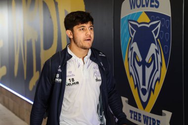 Warrington Wolves 'tan Oli Leyland, 9 Mart 2025' te Warrington, İngiltere 'deki Halliwell Jones Stadyumu' nda oynanan Warrington Wolves vs vs Wakefield Trinity maçında Betfred Süper Lig 4.