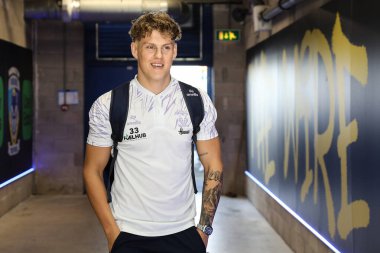 Warrington Wolves 'tan Arron Lindop, 9 Mart 2025' te Warrington, İngiltere 'deki Halliwell Jones Stadyumu' nda oynanan Warrington Wolves vs Wakefield Trinity maçında Betfred Süper Lig 4.