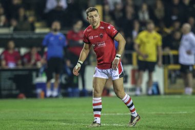 Salford Red Devils 'den Chris Atkin Betfred Süper Lig 4. Raundunda Castleford Tigers, Salford Red Devils' e karşı The Mend-A-Hose Jungle, Castleford, İngiltere, 7 Mart 2025