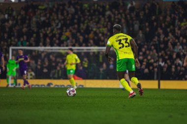 Norwich City 'den Jos Crdoba, Norwich City' nin Oxford United 'a karşı oynadığı 7 Mart 2025' te, Carrow Road, Norwich, İngiltere 'de oynanan maç sırasında