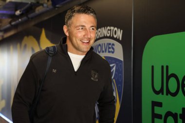 Warrington Wolves 'un baş antrenörü Sam Burgess, 9 Mart 2025' te Warrington, İngiltere 'deki Halliwell Jones Stadyumu' nda oynanan Warrington Wolves vs Wakefield Trinity maçında Betfred Süper Lig 4.