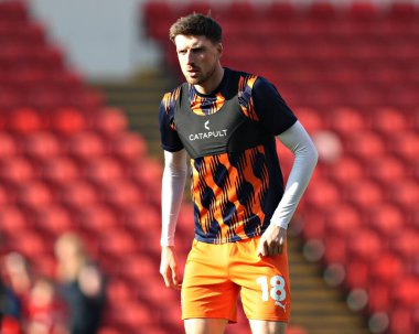 Blackpool F.C. 'den Jake Beesley. Sky Bet Ligi 1 maçından önce Barnsley, Blackpool 'a karşı Oakwell, Barnsley, İngiltere, 8 Mart 2025