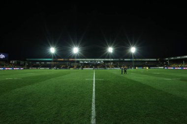 Betfred Süper Lig 4. Raundunda The Mend-A-Hose Jungle, Castleford, Birleşik Krallık 'ta Castleford Tigers - Salford Red Devils maçının genel görünümü