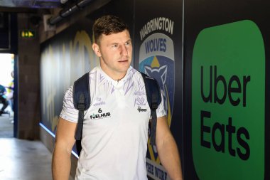 Warrington Wolves 'tan George Williams, 9 Mart 2025' te Warrington, Warrington 'daki Halliwell Jones Stadyumu' nda oynanan Warrington Wolves vs vs Wakefield Trinity maçında Betfred Süper Lig 4.