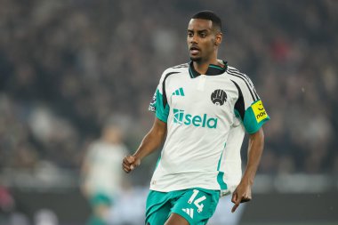 Newcastle United 'dan Alexander Isak Premier League maçı sırasında 10 Mart 2025' te Londra Stadyumu 'nda West Ham United Newcastle United' a karşı.