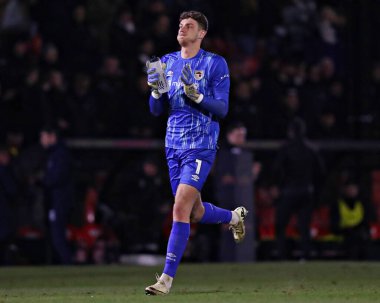 Grimsby Town 'dan Jordan Wright 11 Mart 2025' te Blundell Park, Cleethorpes 'ta Grimsby Town - Notts County maçından önce