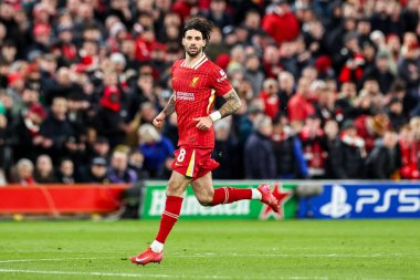 Liverpool Ligi 'nden Dominik Szoboszlai UEFA Şampiyonlar Ligi Son 16 maç Liverpool-Paris Saint-Germain Anfield, Liverpool, İngiltere, 11 Mart 2025