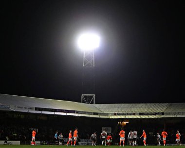Blundell Park 'ın Gök Bahis Ligi 2 maçı sırasında Blundell Park, Cleethorpes, İngiltere' de Grimsby Town - Notts County maçının genel görünümü, 11 Mart 202