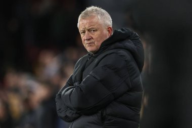 Sheffield United 'ın teknik direktörü Sheffield United ile Bristol City arasındaki 11 Mart 2025' te Bramall Lane, Sheffield, İngiltere 'de oynanan karşılaşma sırasında