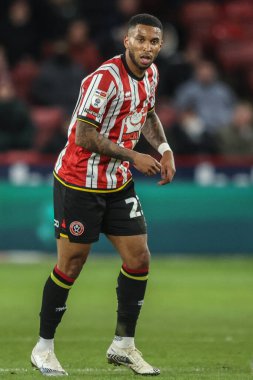 Sheffield United takımından Tyrese Campbell 11 Mart 2025 'te Bramall Lane, Sheffield, İngiltere' de Sheffield United ile Bristol City maçında karşılaşacak.