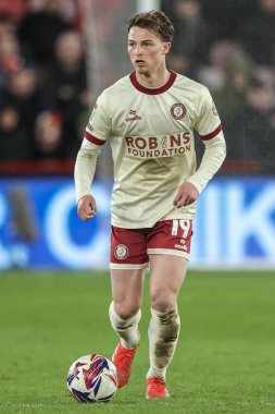 Bristol City 'den George Tanner 11 Mart 2025' te İngiltere, Sheffield Lane 'de Sheffield United' a karşı Bristol City Gökyüzü İddia Şampiyonası maçında