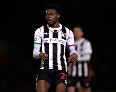 Grimsby Town 'dan Tyrell Warren 11 Mart 2025' te Blundell Park, Cleethorpes 'ta Grimsby Town' a karşı Notts County maçında