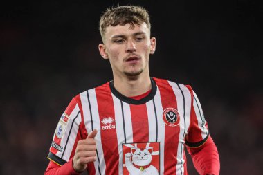 Sheffield United takımından Harrison Burrows 11 Mart 2025 'te Sheffield United' a karşı Bristol City Bramall Lane, Sheffield, İngiltere