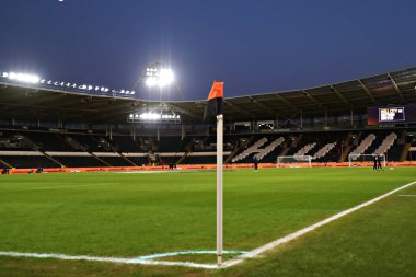 MKM Stadyumu 'nun Gök İddia Şampiyonası' ndan önceki genel görüntüsü Hull City, Oxford United 'a karşı MKM Stadyumu' nda 12 Mart 2025