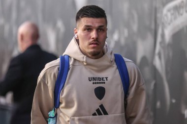 Leeds United takımından Jol Piroe, 12 Mart 2025 'te Leeds Road, Leeds, İngiltere' de Leeds United 'a karşı oynanan Sky Bet Şampiyonası karşılaşmasında geldi.