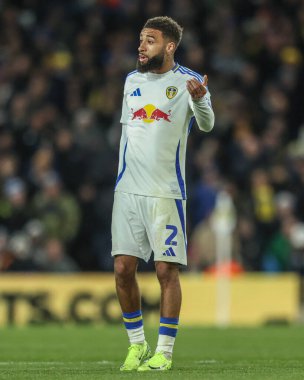 Leeds United 'ın Jayden Bogle' ı Sky Bet Şampiyonası maçında Leeds United 'a karşı Millwall, Elland Road, Leeds, İngiltere, 12 Mart 2025