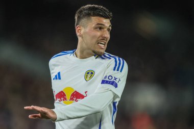 Leeds United takımından Jol Piroe 12 Mart 2025 'te Leeds Road, Leeds, İngiltere' de Leeds United ve Millwall maçında