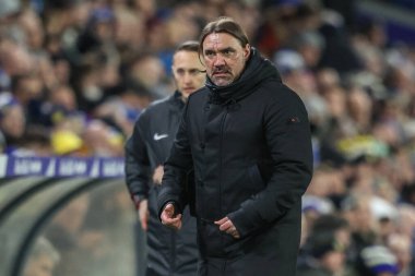 Leeds United 'ın Daniel Farke teknik direktörü, Leeds United - Leeds Road, Leeds, İngiltere' de 12 Mart 2025 tarihinde oynanan maçta Leeds United - Millwall maçında