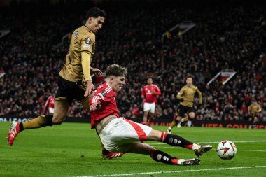 Manchester United 'dan Alejandro Garnacho, UEFA Avrupa Ligi' nde son 16 maç Manchester United 'ın Real Sociedad' a karşı Old Trafford, Manchester, Birleşik Krallık 'ta, 13 Mart 2025' te karşı karşıya geldi.