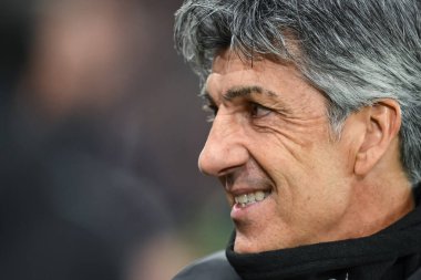 UEFA Avrupa Ligi sırasında Real Sociedad 'ın Imanol Alguasil Müdürü Son 16 maç Manchester United ile Real Sociedad Old Trafford, Manchester, İngiltere, 13 Mart 2025