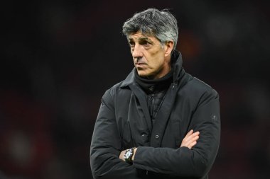 UEFA Avrupa Ligi 'nden sonra Real Sociedad' ın Imanol Alguasil Müdürü Son 16 maç Manchester United ile Real Sociedad Old Trafford, Manchester, Birleşik Krallık 'ta, 13 Mart 2025
