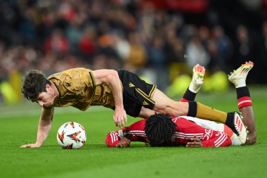 Manchester United takımından Patrick Dorgu, UEFA Avrupa Ligi 'nden Aritz Elustondo ile Manchester United' ın Real Sociedad 'a karşı oynadığı 13 Mart 2025' te oynanan maçta faul yaptı.