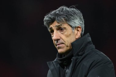 UEFA Avrupa Ligi 'nden sonra Real Sociedad' ın Imanol Alguasil Müdürü Son 16 maç Manchester United ile Real Sociedad Old Trafford, Manchester, Birleşik Krallık 'ta, 13 Mart 2025