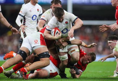 İngiltere 'den Ben Curry 2025 Guinness maçı sırasında İngiltere' ye karşı Prince Stadyumu, Cardiff, İngiltere, 15 Mart 2025