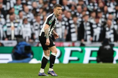 Newcastle United takımından Kieran Trippier 16 Mart 2025 'te Wembley Stadyumu' nda Liverpool-Newcastle United maçında