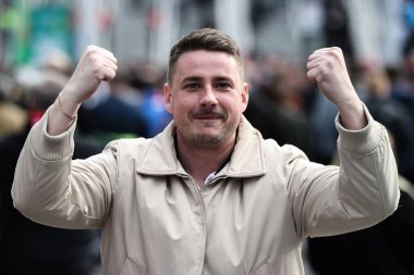 Taraftarlar, 16 Mart 2025 'te Wembley Stadyumu' nda Liverpool ile Newcastle United arasındaki Carabao Kupası final karşılaşması öncesinde geldiler.