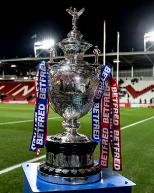 Betfred Challenge Kupası Kupası Kupası maçı sırasında St Helens 'e karşı Leeds Gergedan, St Helens Stadyumu, Birleşik Krallık, 14 Mart 2025