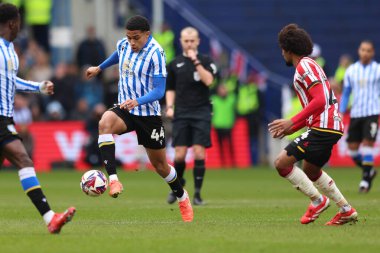 Sheffield Wednesday, Sheffield United 'a karşı 16 Mart 2025' te Hillsborough, Sheffield, İngiltere 'de oynanan Gökyüzü İddia Şampiyonası maçında topu kontrol ediyor.