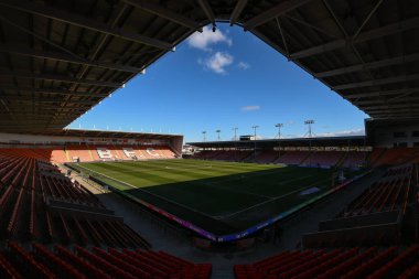 Bloomfield Road, Blackpool Home of Blackpool maçının genel görünümü Blackpool 'un 15 Mart 2025' te Bloomfield Road, Blackpool 'da oynanan Blackpool - Leyton Orient maçı ile karşılaşıyor.