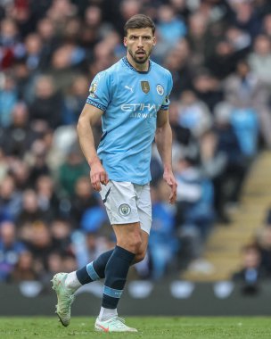 Premier Lig karşılaşmasında Manchester City ile Brighton ve Hove Albion maçında Manchester Stadyumu, Manchester, İngiltere, 15 Mart 2025