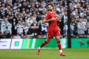 Liverpool Liverpool 'dan Dominik Szoboszlai 16 Mart 2025' te Wembley Stadyumu 'nda Liverpool-Newcastle United maçında