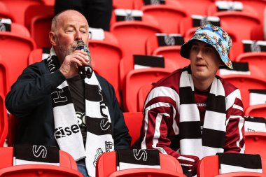 Newcastle taraftarları 16 Mart 2025 'te Wembley Stadyumu' nda Liverpool ile Newcastle United arasındaki Carabao Kupası final maçı öncesinde geldiler.