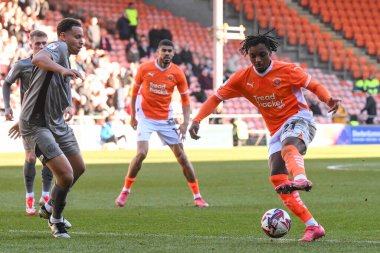 Blackpool 'dan Niall Ennis, 15 Mart 2025' te Bloomfield Road, Blackpool 'da oynanan Blackpool - Leyton Orient maçında sahada.