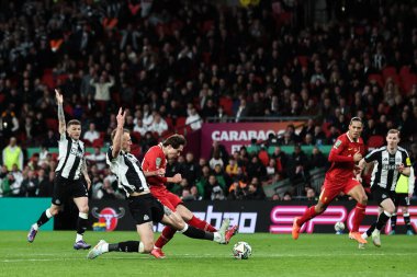 Liverpool 'dan Federico Chiesa, 16 Mart 2025' te Wembley Stadyumu 'nda oynanan Liverpool-Newcastle United Carabao Kupası final maçında 1-2 berabere kaldı.